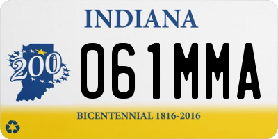 IN license plate 061MMA