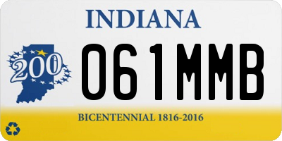 IN license plate 061MMB