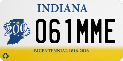 IN license plate 061MME