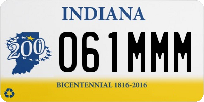 IN license plate 061MMM