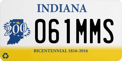 IN license plate 061MMS