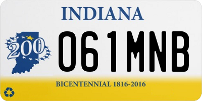 IN license plate 061MNB
