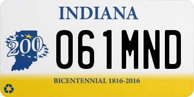 IN license plate 061MND