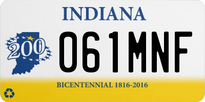 IN license plate 061MNF