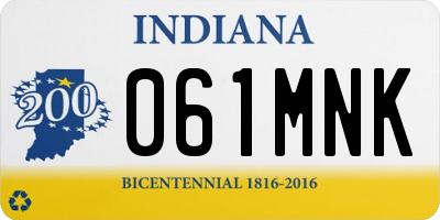 IN license plate 061MNK