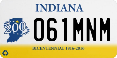 IN license plate 061MNM