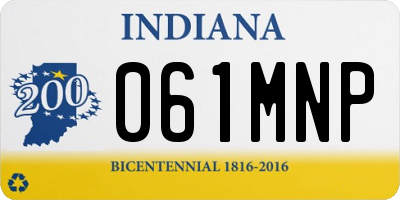 IN license plate 061MNP