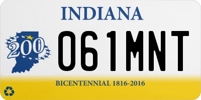 IN license plate 061MNT