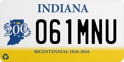 IN license plate 061MNU
