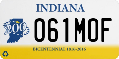 IN license plate 061MOF