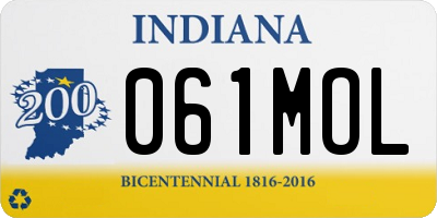 IN license plate 061MOL