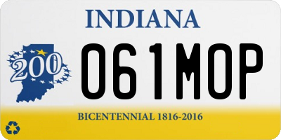 IN license plate 061MOP