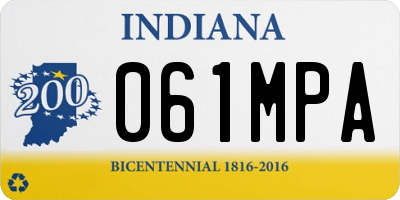 IN license plate 061MPA