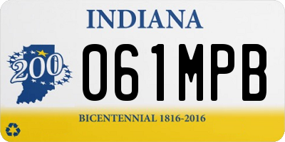 IN license plate 061MPB