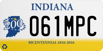 IN license plate 061MPC