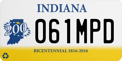 IN license plate 061MPD