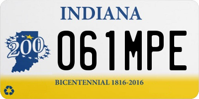 IN license plate 061MPE