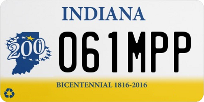 IN license plate 061MPP