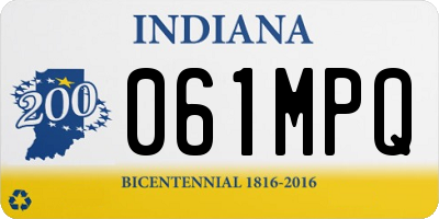 IN license plate 061MPQ