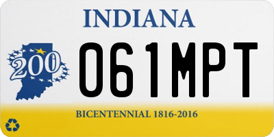 IN license plate 061MPT
