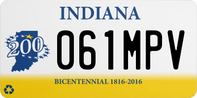 IN license plate 061MPV