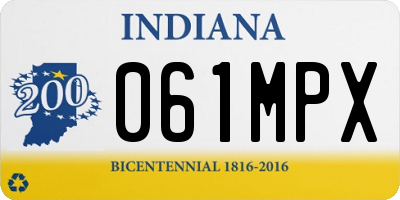 IN license plate 061MPX