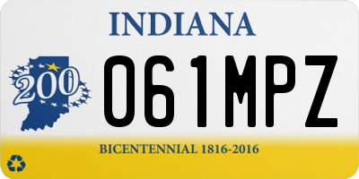 IN license plate 061MPZ