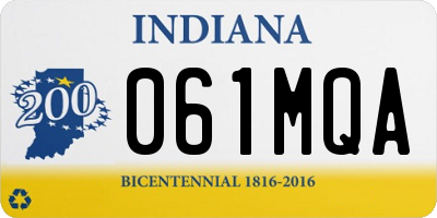 IN license plate 061MQA