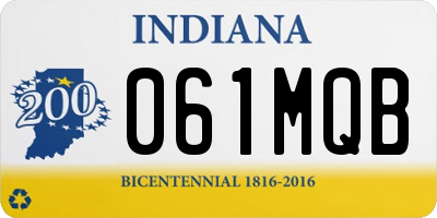 IN license plate 061MQB