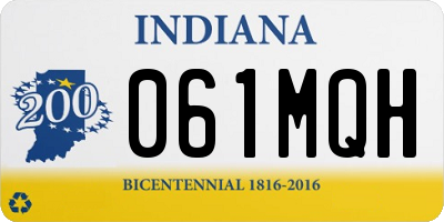 IN license plate 061MQH