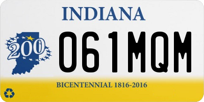 IN license plate 061MQM