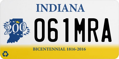 IN license plate 061MRA