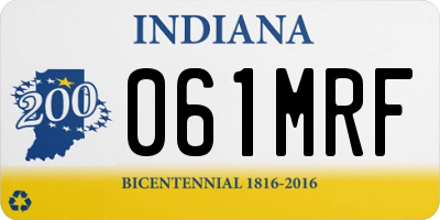 IN license plate 061MRF