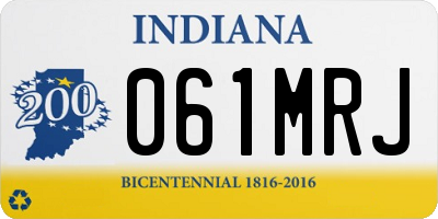 IN license plate 061MRJ
