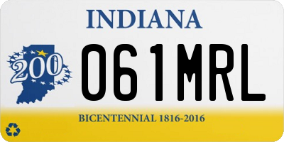 IN license plate 061MRL