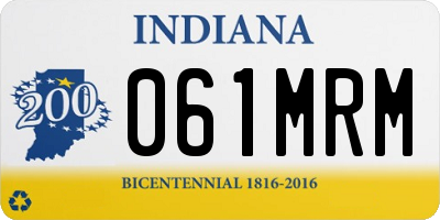 IN license plate 061MRM
