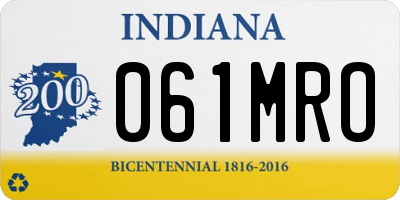 IN license plate 061MRO
