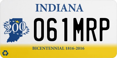 IN license plate 061MRP