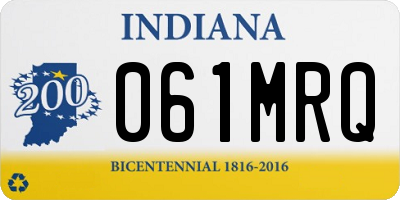 IN license plate 061MRQ
