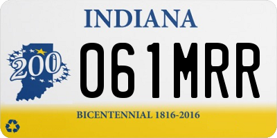 IN license plate 061MRR
