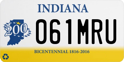 IN license plate 061MRU