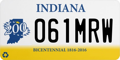 IN license plate 061MRW