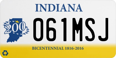 IN license plate 061MSJ