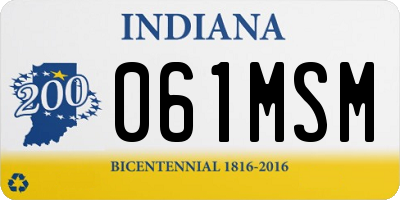 IN license plate 061MSM