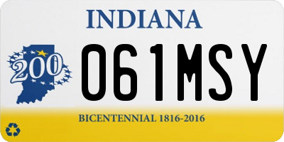 IN license plate 061MSY
