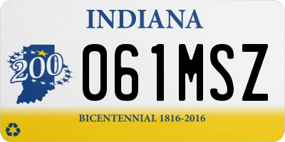 IN license plate 061MSZ