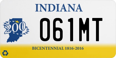 IN license plate 061MT