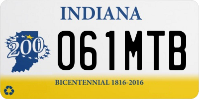 IN license plate 061MTB