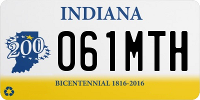 IN license plate 061MTH