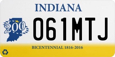 IN license plate 061MTJ